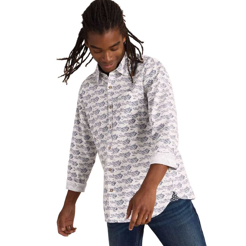 White Stuff Shoal Fish Printed Shirt image number 0